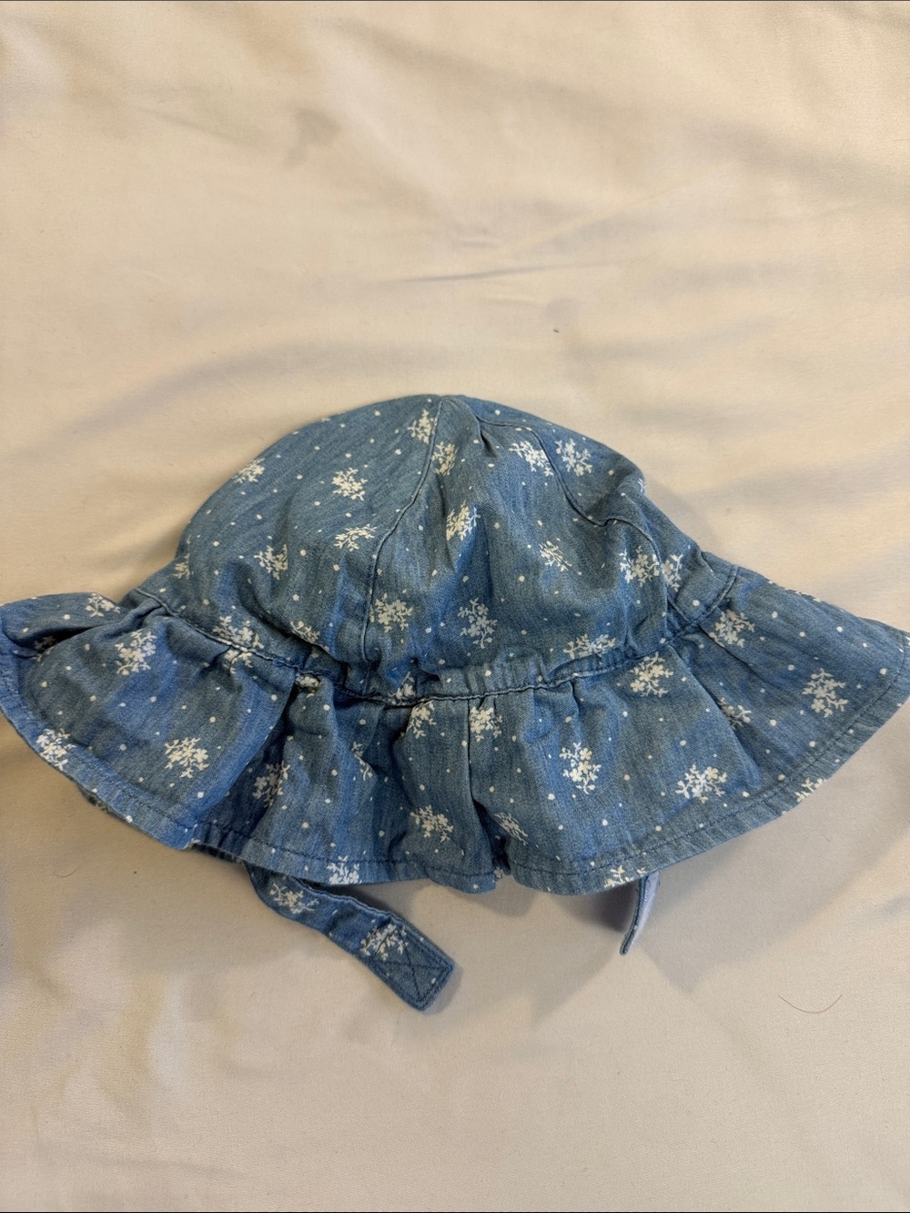 OshKosh B'gosh Blue Floral Ruffle Sun Hat